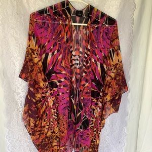 V.FRAAS kimono style top, open font, bright colors